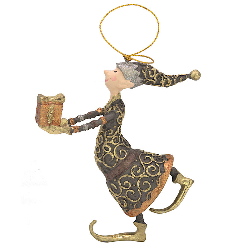 Christbaumschmuck Figur Gabenträger Hänger Baumschmuck braun 13 cm