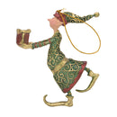 Christbaumschmuck Figur Gabenträger Hänger Baumschmuck grün-gold-rot 13 cm