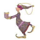 Christbaumschmuck Figur Gabenträger Hänger Baumschmuck lila-gold 13 cm