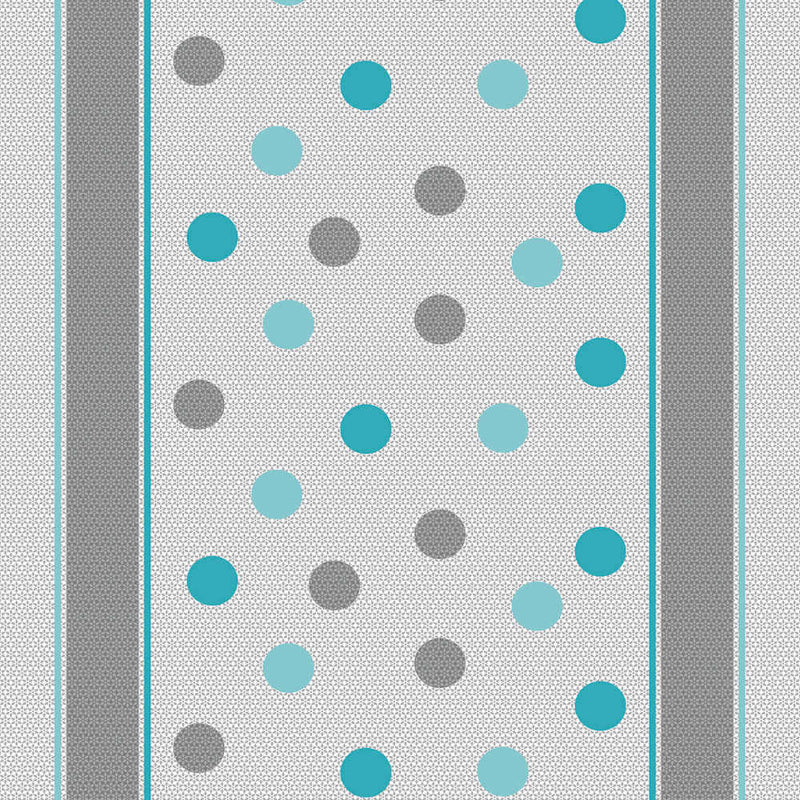 Wachstuchtischdecke Dots blau grau Punkte Polka Wachstuch 1,4m Br. Meterware