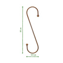 S-Haken aus Metall mit Edelrost zum Aufhängen von Futterstationen, Vogeltränken oder Pflanzen