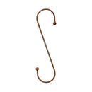 S-Haken aus Metall mit Edelrost zum Aufhängen von Futterstationen, Vogeltränken oder Pflanzen