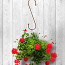 S-Haken aus Metall mit Edelrost zum Aufhängen von Futterstationen, Vogeltränken oder Pflanzen