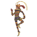 Christbaumschmuck Figur Harlekin Deko Hänger gold grün rot 14cm