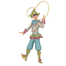 Christbaumschmuck Figur Harlekin Deko Hänger silber blau rosa grün 14cm