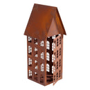 Gartendeko Haus in 3 Größen Laterne Gartenlicht zum Stellen Metall Rost Deko