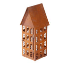 Gartendeko Haus in 3 Größen Laterne Gartenlicht zum Stellen Metall Rost Deko