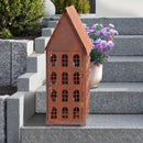 Gartendeko Haus in 3 Größen Laterne Gartenlicht zum Stellen Metall Rost Deko