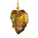 Christbaumschmuck Figur Deko Herz breit kupfer Blumen Hänger Weihnachten Handarbeit 10,5cm hoch