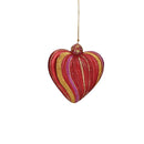 Figur Deko Herz breit rot-gestreift Hänger Ostern Frühling Weihnachten