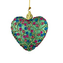 Christbaumschmuck Figur Deko Herz breit türkis Ranken Weihnachten Handarbeit 10,5cm hoch