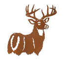 Gartendeko Wand-Dekoration Hirsch zum Aufhängen Metall mit Edelrost 47cm x 60cm
