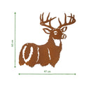 Gartendeko Wand-Dekoration Hirsch zum Aufhängen Metall mit Edelrost 47cm x 60cm