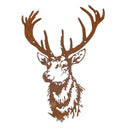 Gartendeko Wand-Dekoration Hirschkopf aus Metall mit Edelrost zum Aufhängen40cm x 57cm