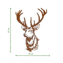 Gartendeko Wand-Dekoration Hirschkopf aus Metall mit Edelrost zum Aufhängen40cm x 57cm