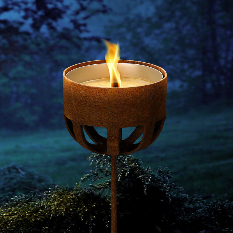 Kerzenhalter in 3 Größen Gartenlicht Rost Deko Outdoor-Kerzen Gartendeko Stab Edelrost