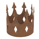 Gartendeko Krone offen zum Hinstellen Metall mit Edelrost in zwei Größen