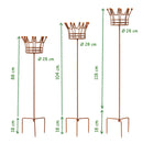 Kerzenhalter Blumenhalter "Krone" in 3 Höhen aus Metall mit Edelrost Leuchtfeuer  Gartendeko