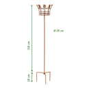 Kerzenhalter Blumenhalter "Krone" in 3 Höhen aus Metall mit Edelrost Leuchtfeuer  Gartendeko