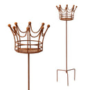 Kerzenhalter Blumenhalter "Krone" in 3 Höhen aus Metall mit Edelrost Leuchtfeuer  Gartendeko