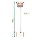 Kerzenhalter Blumenhalter "Krone" in 3 Höhen aus Metall mit Edelrost Leuchtfeuer  Gartendeko