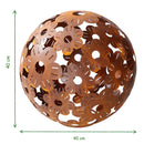 Gartendeko Blumenkugel Kugel aus Blumen Metall Rost Dekoration Gartenkugel 40cm Durchmesser