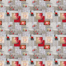 Wachstuchtischdecke PVC "Landhausliebe" Herzen und Gänseblümchen 1,4m Br. Meterware