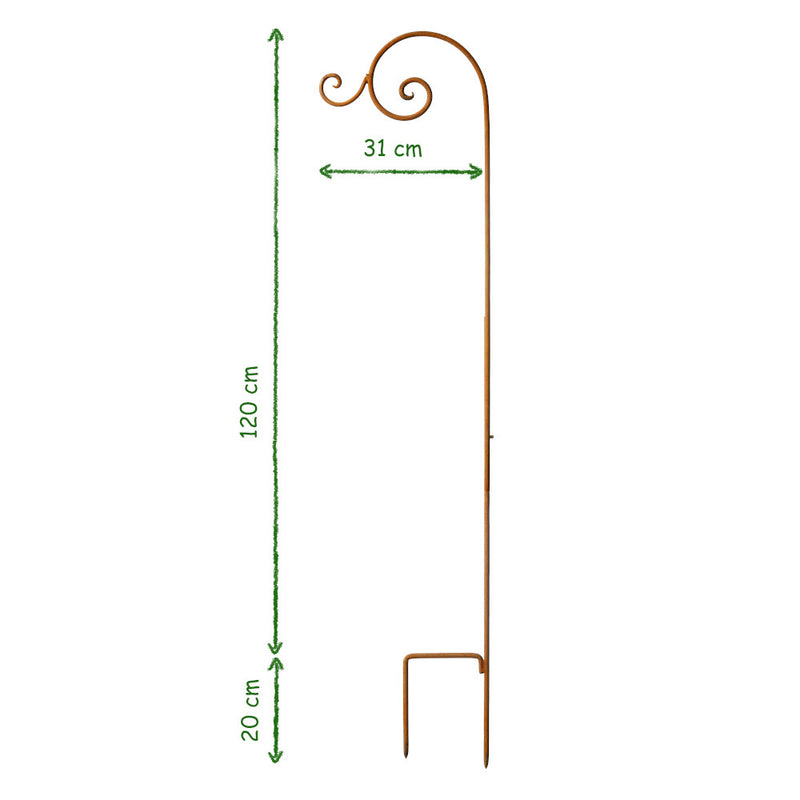 Laternenstab Rost 140cm hoch Ampelhalter Gartendeko Edelrost Beetstecker