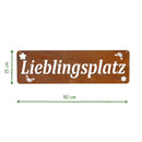 Gartendeko Lieblingsplatz Schild Wanddekoration Rost