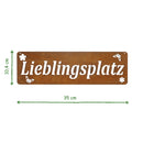 Gartendeko Lieblingsplatz Schild Wanddekoration Rost