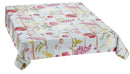 Wachstuchtischdecke PVC "Lisanne" mint rosa lila weiß Blumen 1,4m Breite Länge wählbar