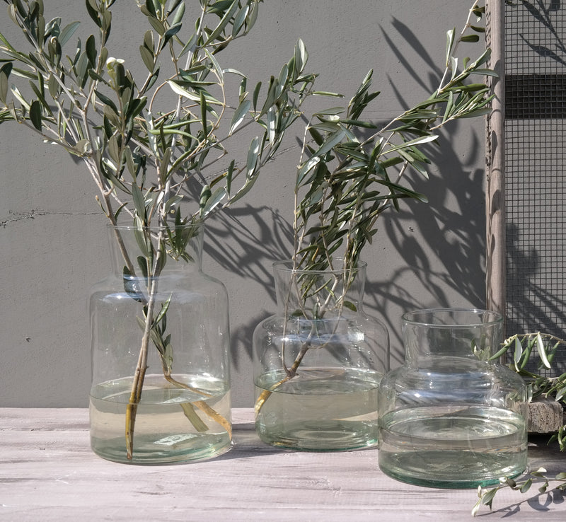 Aufbewahrungsglas "Mol" mit Korken Dekoration recycling Glas La Mediterranea leicht grün recycled nachhaltig in 4 Größen