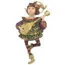 Christbaumschmuck Musiker mit Mandoline Deko Anzug mit Verzierungen grün rot lila gold 13cm