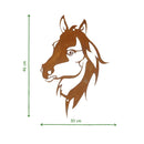 Gartendeko Wand-Dekoration Pferdekopf zum Aufhängen aus Metall 30cm x 46cm