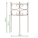 Rankgitter Staudenbinder Rankgerüst halbrund Edelrost 100 cm hoch in drei Größen