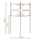 Rankgitter Staudenbinder Rankgerüst halbrund Edelrost 100 cm hoch in drei Größen