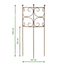 Rankgitter Staudenbinder Rankgerüst halbrund Edelrost 100 cm hoch in drei Größen