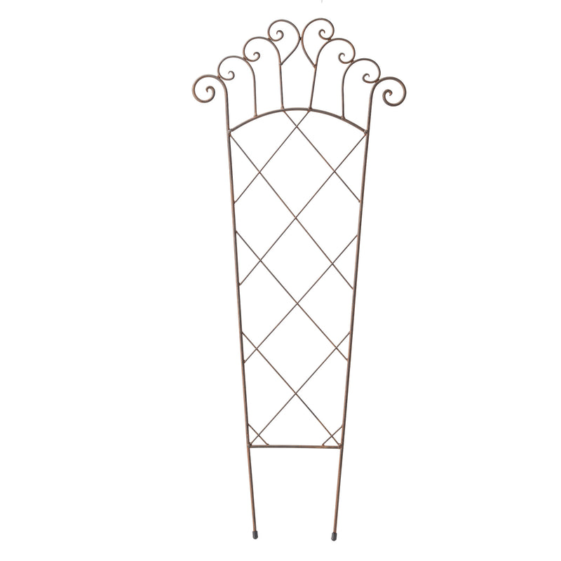 Rankhilfe Stütze konisch Pflanzen Metall Deko 96cm hoch x 39cm breit Rankgitter dunkelbraun-matt Staudenhalter Stecker