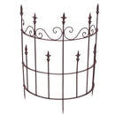 Staudenhalter Strauchhalter halbrund Rankhilfe Metall Eisen Rostfarben Deko 80cm