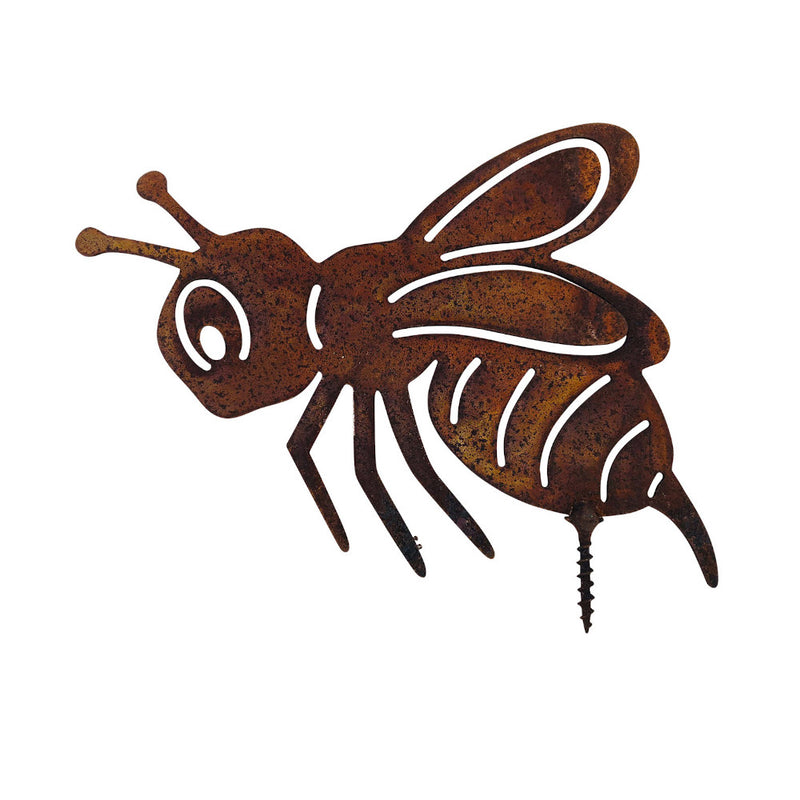Gartendeko Biene mit Dorn Schraube Insekt Baumtier Metall Rost Deko