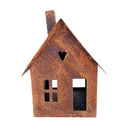 Gartendeko Haus in zwei Größen Laterne Gartenlicht zum Stellen Metall mit Edelrost Deko