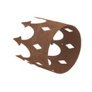 Gartendeko Krone offen zum Hinstellen Metall mit Edelrost in zwei Größen