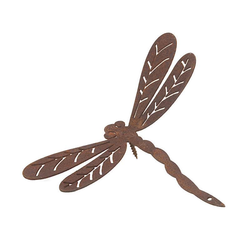 Gartendeko Libelle mit Dorn Schraube Insekt Baumtier Metall Rost Deko