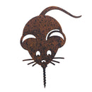 Gartendeko Maus mit Dorn Schraube Insekt Baumtier Metall Rost Deko