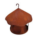 Vogelhaus Futterstation Vogelfutter zum Aufhängen Metall Rost Deko Durchmesser 28cm