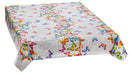 Wachstuchtischdecke PVC  "Schmetterlinge"  bunt  Untergrund grau-weiß Wachstuch 1,4m Br. Meterware