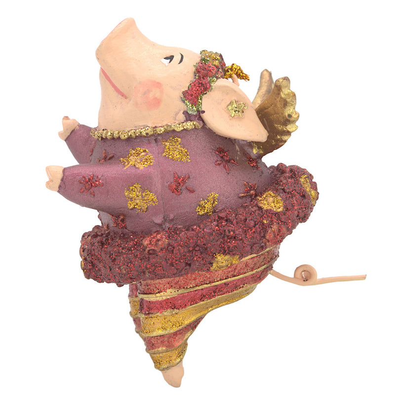 Christbaumschmuck Figur "Schwein mit Flügeln" Hänger Weihnachten kupfer 10cm