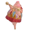 Christbaumschmuck Figur Schwein Sportler fitnessstudio handbemalt Weihnachten Baumschmuck Deko Hänger Christbaumschmuck 11 cm (Gold-rot)