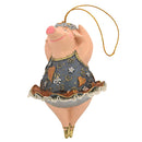 Christbaumschmuck Figur "Schwein" Hänger kupfer-blau Hänger 11 cm