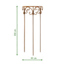Staudenhalter Staudenbinder rund Rankhilfe Modell A 40cm Eisen mit Edelrost 100cm hoch